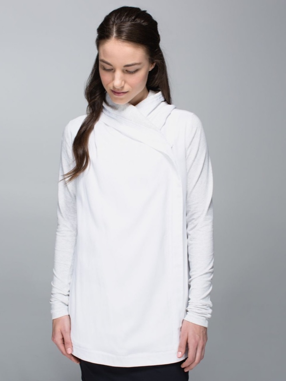 Lululemon Blissed Out Wrap Grey White 4